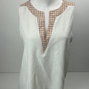 Zara Women’s Ivory Top Sleeveless Size M V-neck